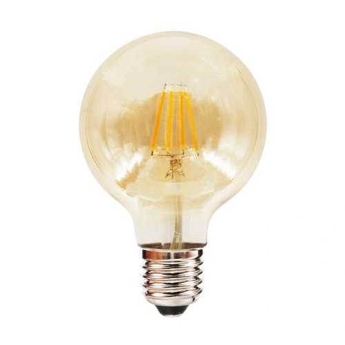 Żarówka dekoracyjna LED E27 G80 4W biała ciepła 2700K - Amber - Filament - EKZF7807