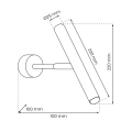 Lampa ścienna - MONZA czarny 1xG9 - MLP8837 - wymiary