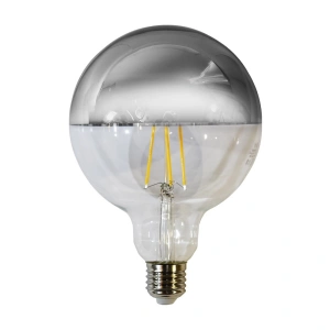 Żarówka dekoracyjna  LED E27 G125 7W biała ciepła 2700K - Filament - Silver - EKZF7811
