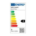 Żarówka dekoracyjna LED E27 G125 7W biała ciepła 2700K - Filament - Silver - EKZF7811 - etykieta energetyczna