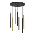 Lampa wisząca - MONZA czarny/złoty 7xG9 - MLP8843