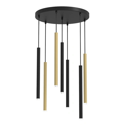 Lampa wisząca - MONZA czarny/złoty 7xG9 - MLP8843