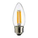 Żarówka dekoracyjna  LED E27 C37 4W neutralna 4000K - Filament - EKZF103