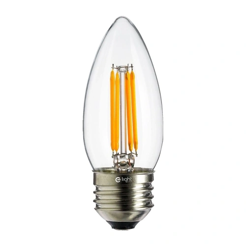Żarówka dekoracyjna LED E27 C37 4W neutralna 4000K - Filament - EKZF103