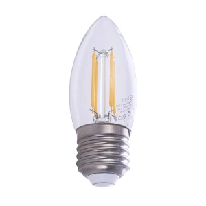 Żarówka dekoracyjna  LED E27 C37 4W biała ciepła 2700K - Filament - EKZF003