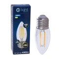 Żarówka dekoracyjna LED E27 C37 4W biała ciepła 2700K - Filament - EKZF003  - z opakowaniem