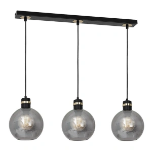 Lampa wisząca - OMEGA czarny/złoty 3xE27 - MLP6531