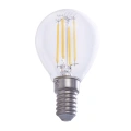 Żarówka dekoracyjna LED E14 G45 4W neutralna 4000K - Filament - EKZF380