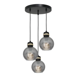 Lampa wisząca - OMEGA czarny/złoty 3xE27 - MLP6533
