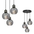 Lampa wisząca - OMEGA czarny/złoty 3xE27 - MLP6533