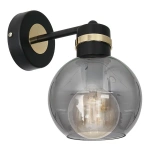 Lampa ścienna - OMEGA czarny/złoty 1xE27 - MLP6528