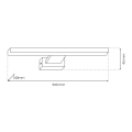 Lampa ścienna - PINTO biały 12W LED 50cm - ML8235 - wymiary