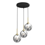 Lampa wisząca - REFLEX czarny/złoty - 3xE14 - MLP8416