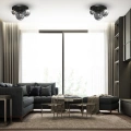 Lampa sufitowa - REFLEX czarny/złoty - 2xE14 + 1xE27 - MLP8417 - realizacja