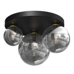 Lampa sufitowa - REFLEX czarny/złoty - 2xE14 + 1xE27 - MLP8417