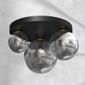Lampa sufitowa - REFLEX czarny/złoty - 2xE14 + 1xE27 - MLP8417
