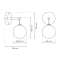 Lampa ścienna - REFLEX czarny - 1xE14 - MLP8412 - wymiary