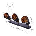 Lampa sufitowa - RICK czarny - 3xE14 - ML5567 - wymiary