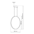 Lampa wisząca - SATURNO złoty - 28W LED - ML8855 - wymiary