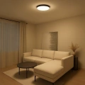 Plafon LED - SLIMI 24W 4000K IP40 Czarny - ML9089 - realizacja
