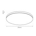 Plafon LED - SLIMI 24W 4000K IP40 Czarny - ML9089 - wymiary