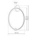 Lampa ścienna - SATURNO czarny - 25W LED - ML8858 - wymiary