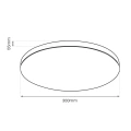 Plafon LED - SLIMI 18W 4000K IP40 Czarny - ML9088 - wymiary
