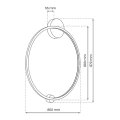 Lampa ścienna - SATURNO czarny - 46W LED - ML8860 - wymiary