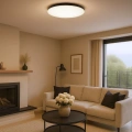 Plafon LED CCT - SIENA 80W 750mm Czarny  - ML1834 - realizacja-