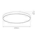 Plafon LED CCT - SIENA 80W 750mm Czarny z pilotem - ML1834 - wymiary