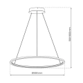 Lampa wisząca - SATURNO złoty - 57W LED - ML8863 - wymiary