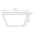 Plafon LED CCT - QUADRO WHITE 38W z pilotem - ML7928 - wymiary