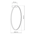 Lampa ścienna - SATURNO czarny - 46W LED - ML8852 - wymiary