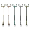 Lampa ogrodowa - parkowa stojąca regulowana 2x E27 - WITRAŻ OGMW 2 N - wzory patyn