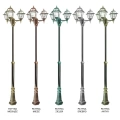 Lampa ogrodowa - parkowa stojąca regulowana 3x E27 - WITRAŻ OGMW 3 N - wzory patyn
