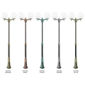 Lampa ogrodowa - parkowa stojąca regulowana 2x E27 - KULE CLASSIC OGMWN 2 300 - wzory patyn