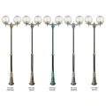 Lampa ogrodowa - parkowa stojąca regulowana 2x E27 - KULE CLASSIC OGMWN 2 300 - FUME - wzory patyn
