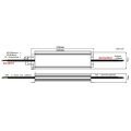 Zasilacz napięciowy ultrapłaski hermetyczny ADLER 12V 252W 21A ADWS-250-12 - rysunek techniczny