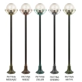 Lampa ogrodowa stojąca 1x E27 152cm - KULE Z KOSZYKIEM 200 K 5002/1/KPO - FUME - wzory patyn