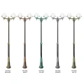 Lampa ogrodowa - parkowa stojąca regulowana 2x E27 - KULE Z KOSZYKIEM 200 OGMWN 2 KPO - wzory patyn