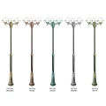 Lampa ogrodowa - parkowa stojąca regulowana 3x E27 - KULE Z KOSZYKIEM 200 OGMWN 3 KPO - wzory patyn