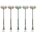 Lampa ogrodowa - parkowa stojąca 3x E27 - KULE Z KOSZYKIEM 250 OGMWN 3 KPO 250 - FUME - wzory patyn