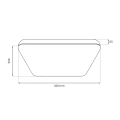 Plafon LED - NEMO GOLD 17W 4000K IP44 - EK7792 - wymiary