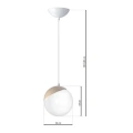 Lampa wisząca - SFERA biały - 1xE14 - MLP5424 - wymiary