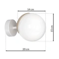 Lampa ścienna - SFERA biały - 1xE14 - MLP5423 - wymiary
