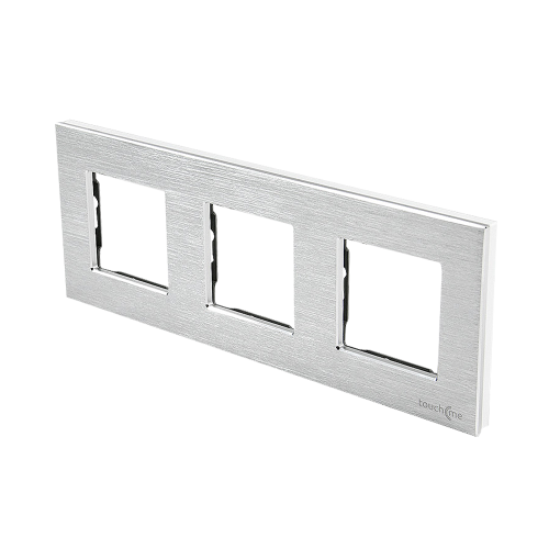 Aluminiowa ramka potrójna srebrna - TM617W - TOUCHME