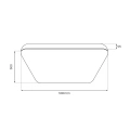 Plafon LED - NEMO CHROME 36W 4000K IP44 - ML1838 - wymiary
