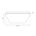 Plafon LED - NEMO BLACK 36W 4000K - ML1836 - wymiary