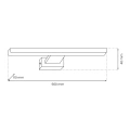 Lampa ścienna - SHINE - biały - 13,8W LED 60cm - ML3878 - wymiary