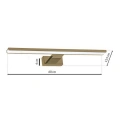 Lampa ścienna - SHINE - mosiądz - 13,8W LED 60cm - ML7042 - wymiary